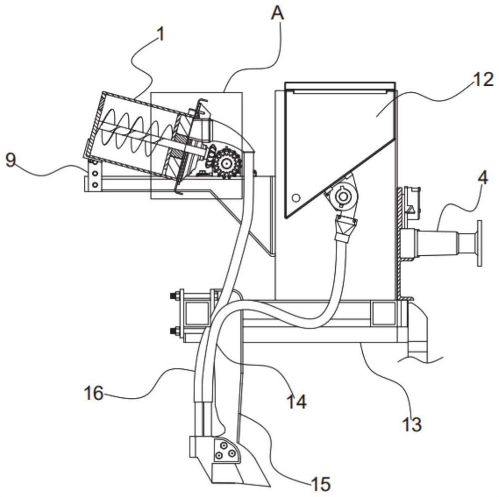 Seeding and fertilizing integrated device for corn production