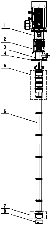 Long-shaft molten salt pump