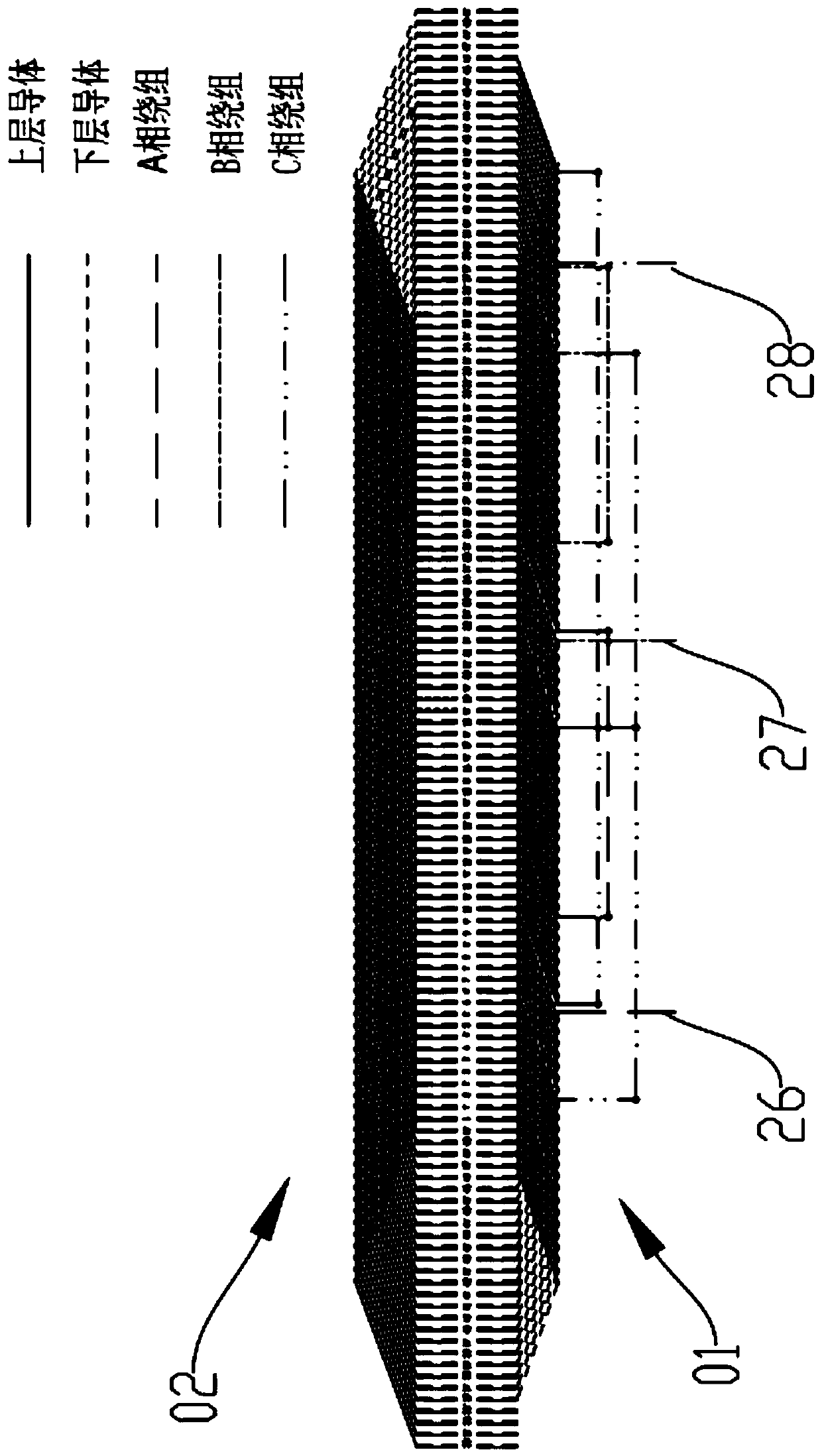 Generator rotor and generator rotor winding connection method