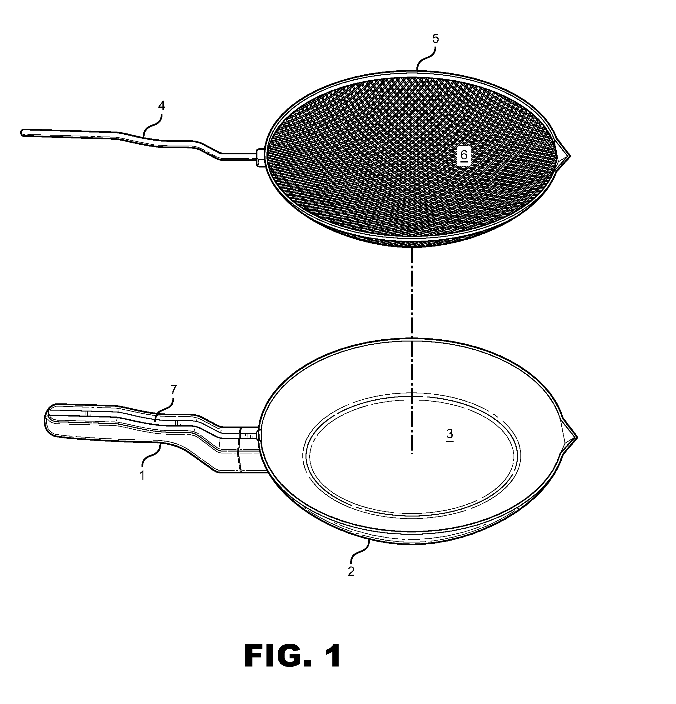 Straining skillet