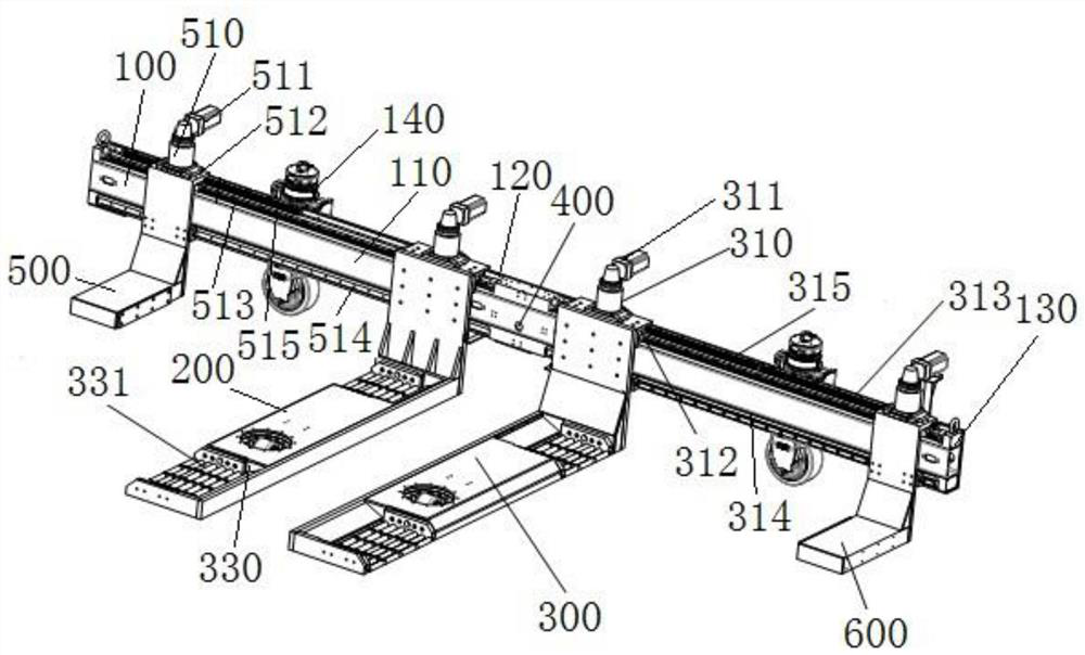 Lateral clamping parking robot with blocking arms and parking implementation method of lateral clamping parking robot