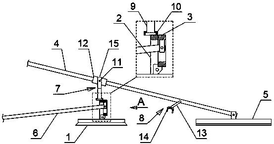 Convenient wiping device for surface of photovoltaic board