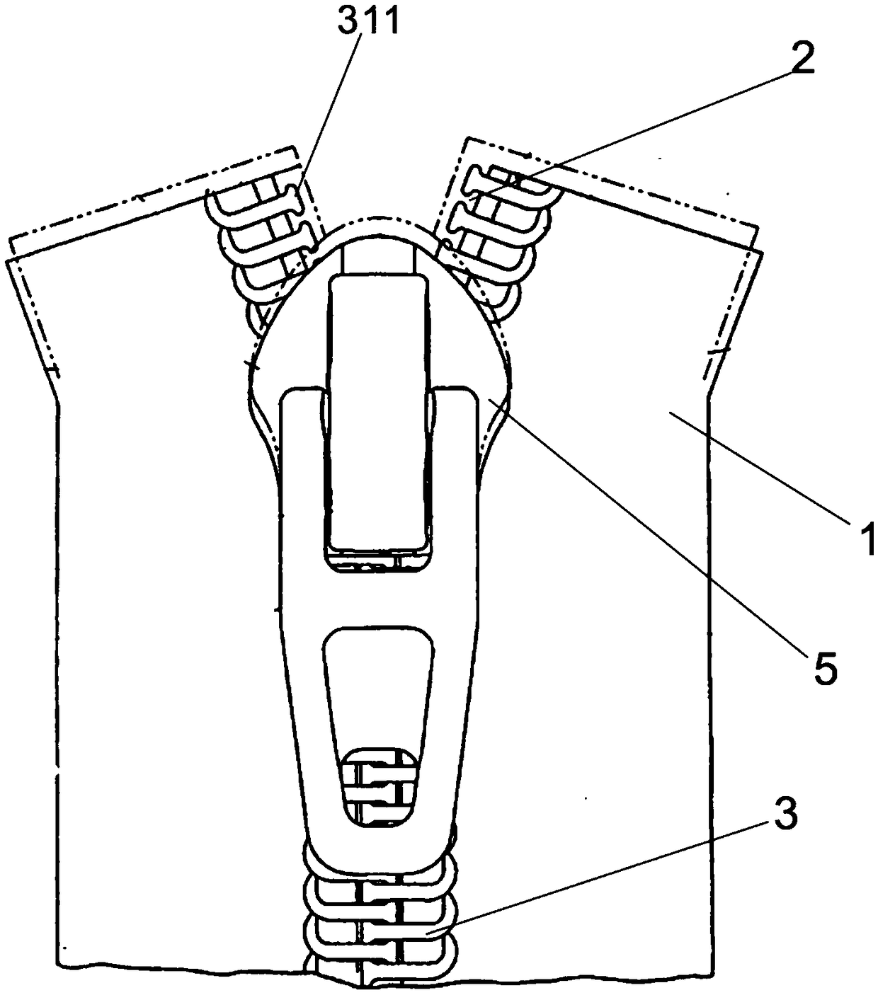 Anti-burst zipper