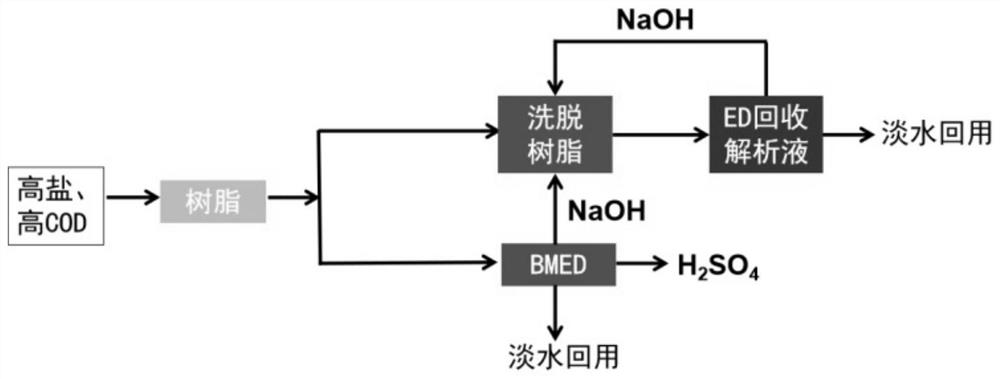 Treatment method of high-salt and high-COD wastewater