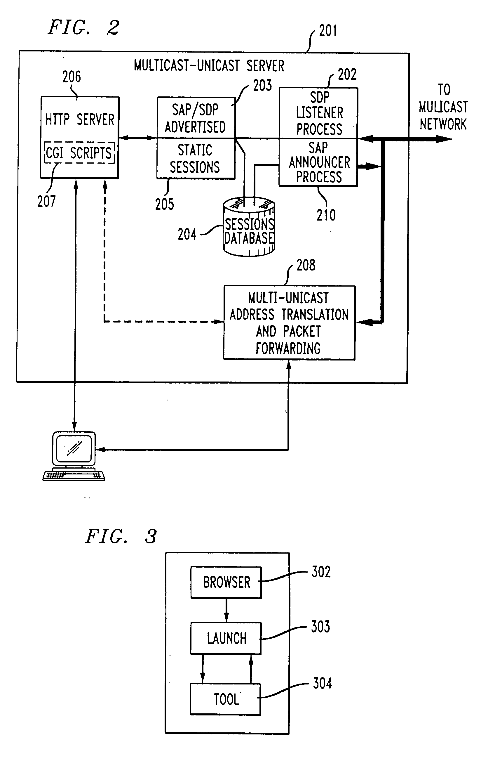 Method and system for a Unicast endpoint client to access a Multicast internet protocol (IP) session