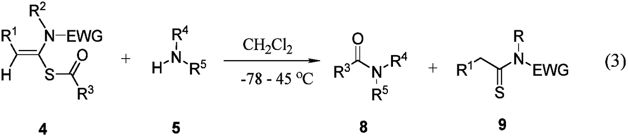 Preparation method of acetylene amide mediated thioacid amide and application of acetylene amide mediated thioacid amide in thiopeptide synthesis