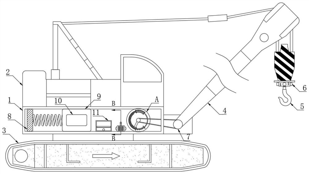 A remote control crawler crane