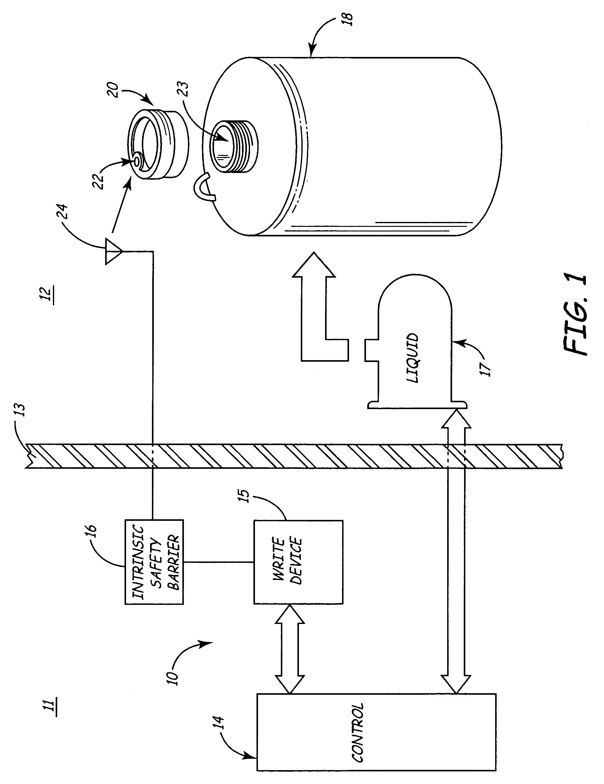 Manufacturing system with intrinsically safe electric information storage