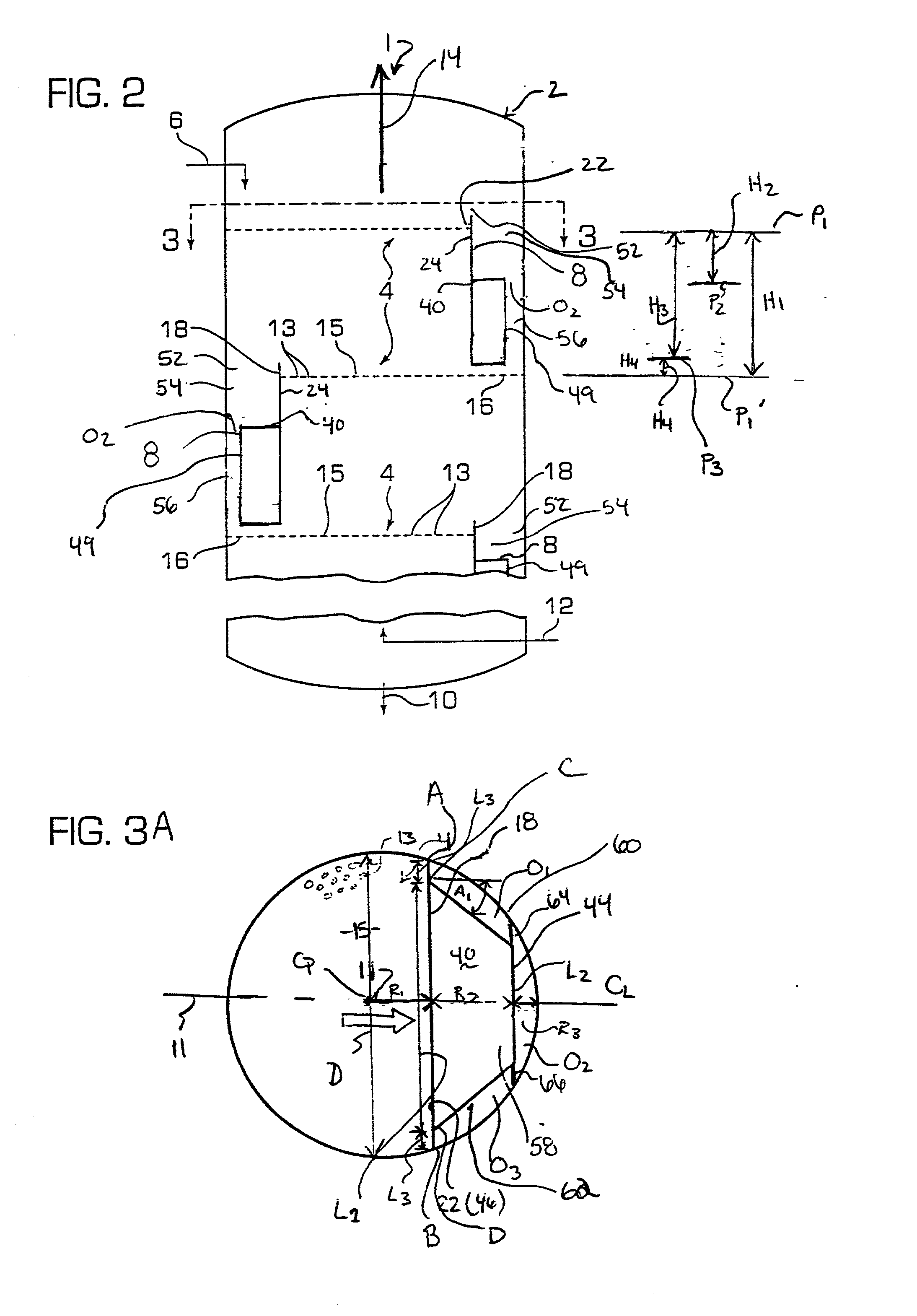 Stepped downcomer apparatus and vapor-liquid contact apparatus with same