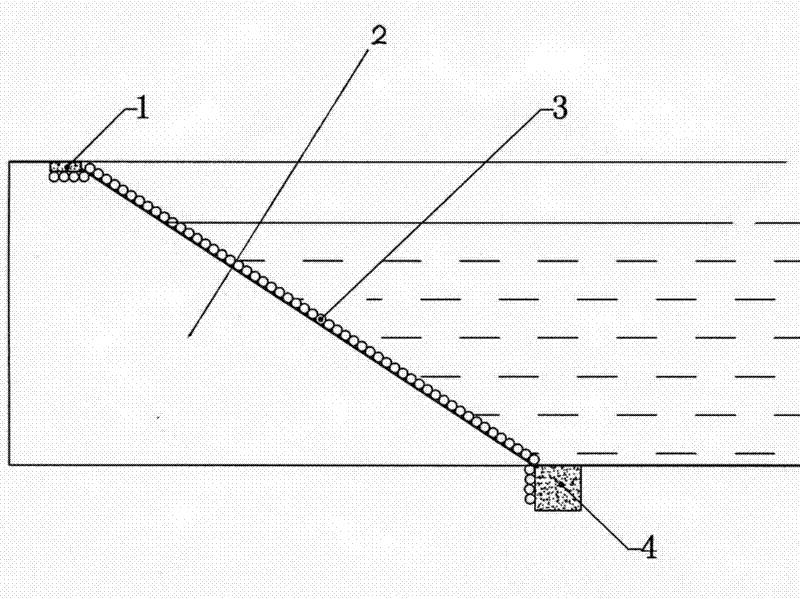Method for building fishpond protecting slope