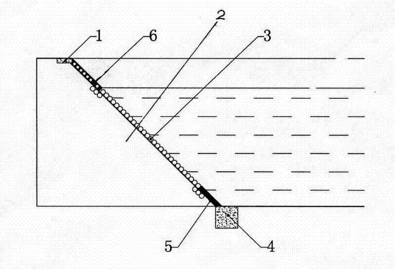 Method for building fishpond protecting slope