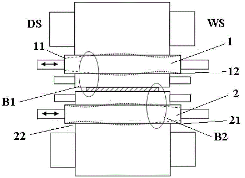 Control method of die edge drop for six-high rolling mill