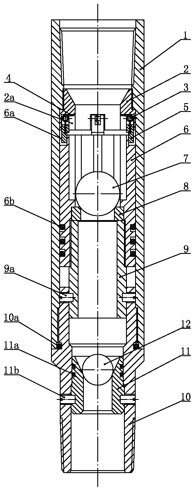 Multi-formation acidification water injection string