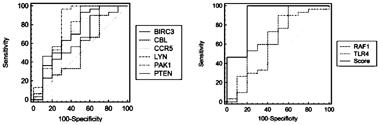 System for diagnosing steroid-induced femoral head necrosis through molecular marker