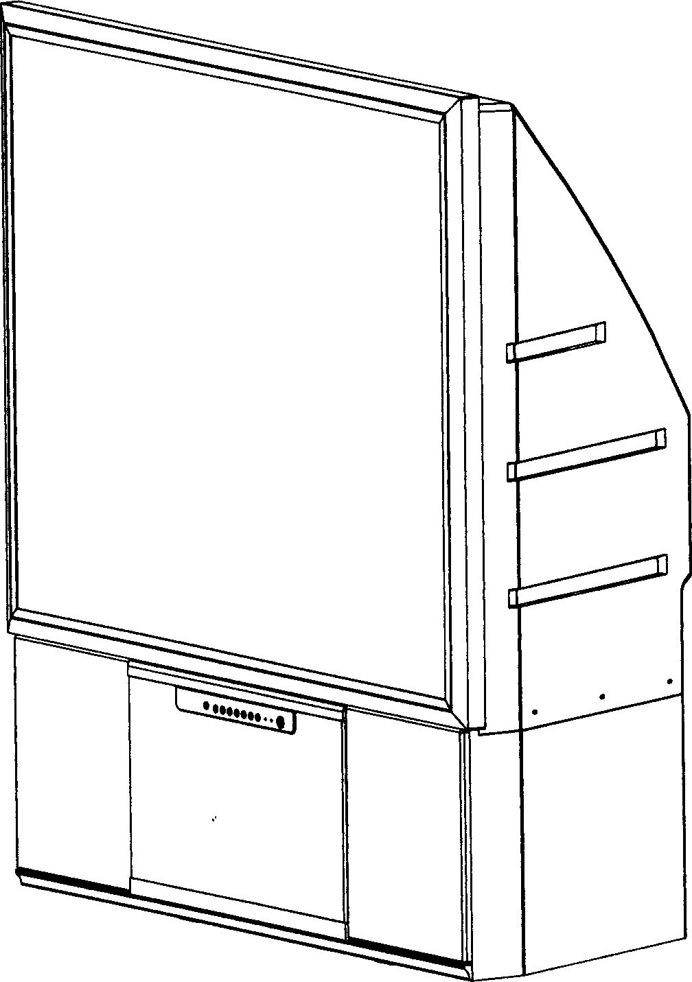 Digital light display rear projector and its face frame producing method