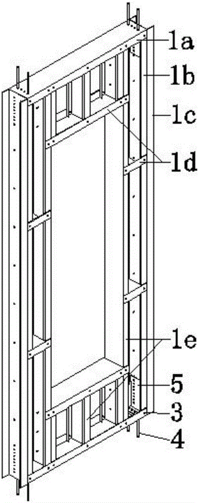 Modular cold-bent thin-wall type steel combined wall and connection method thereof