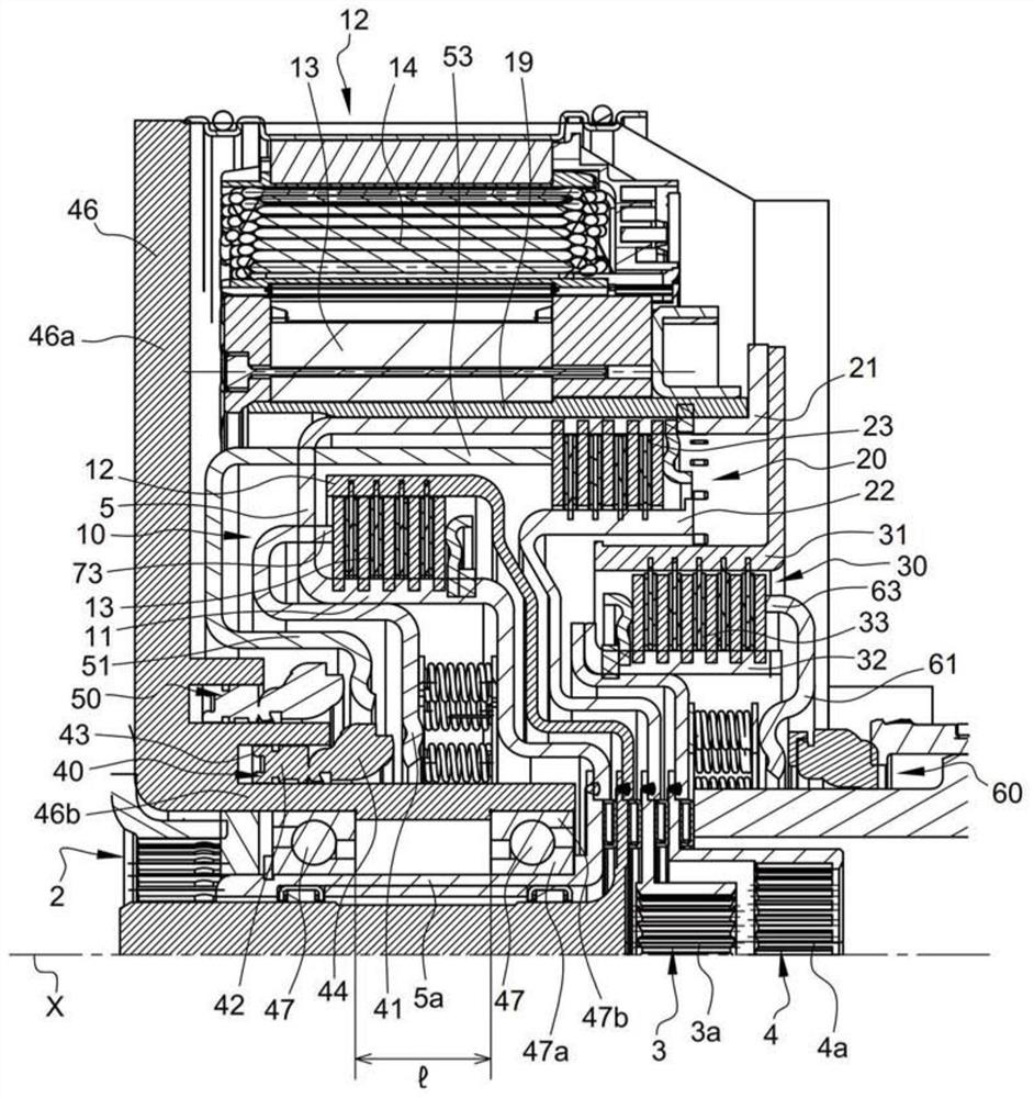 Transmission device for a hybrid vehicle