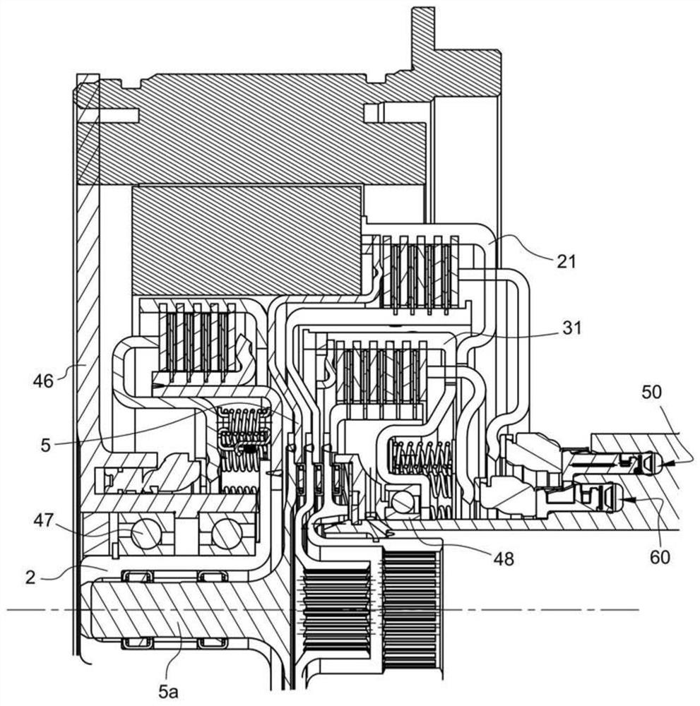 Transmission device for a hybrid vehicle