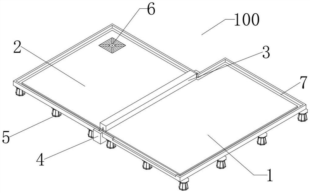 UHPC (Ultra High Performance Concrete) integrated toilet waterproof plate and mounting method thereof