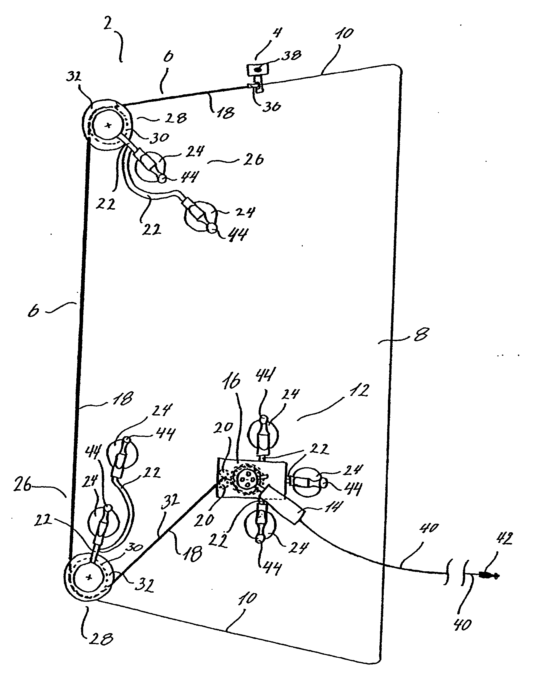 Apparatus and method for guiding a tool along a path on a surface