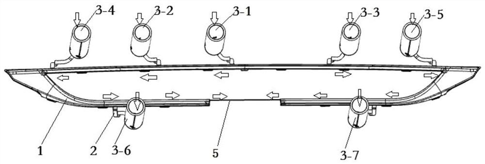 An auxiliary runner structure to prevent deformation of injection molded products