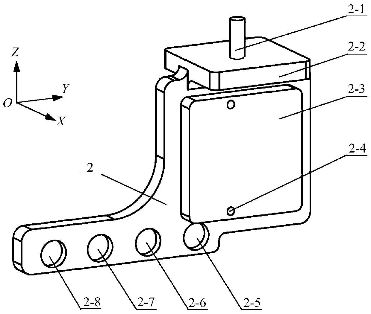 A laser measuring head device with variable measuring range and its curved surface measuring method