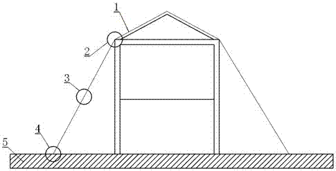 A windproof and reinforced structure for temporary board houses on mud