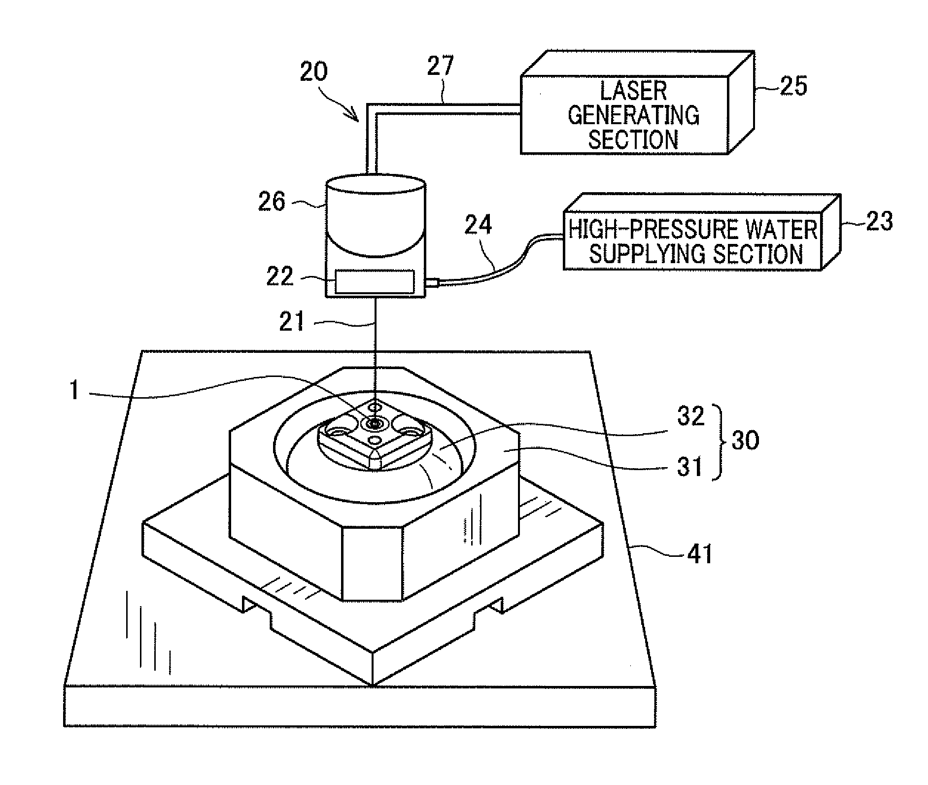 Device and method for machining workpiece with a laser beam