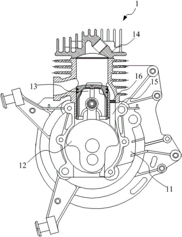 Lubricating oil separating device of two-stroke gasoline engine