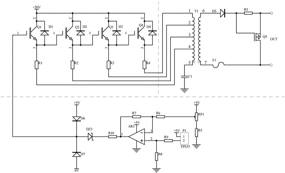 Voltage control circuit of air energy water heater