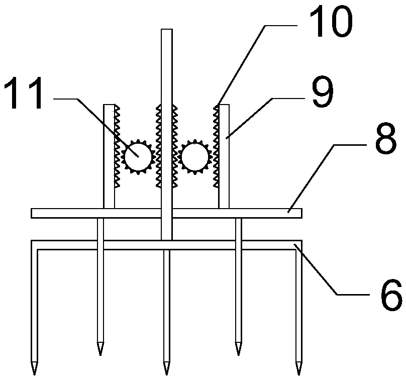 A reciprocating Chinese medicinal material chopping device