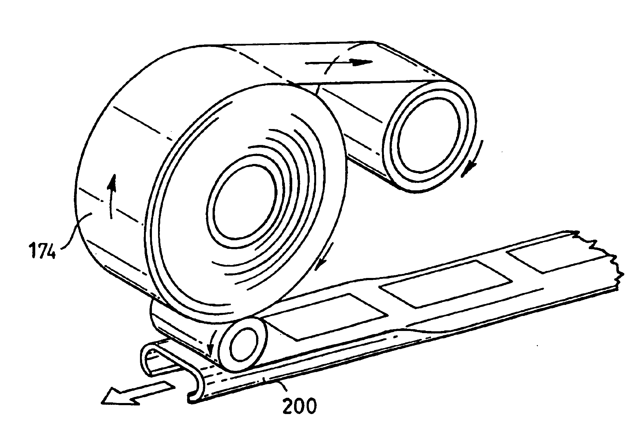 Method of applying and removing a protective film to the surface of a handrail for an escalator or moving walkway