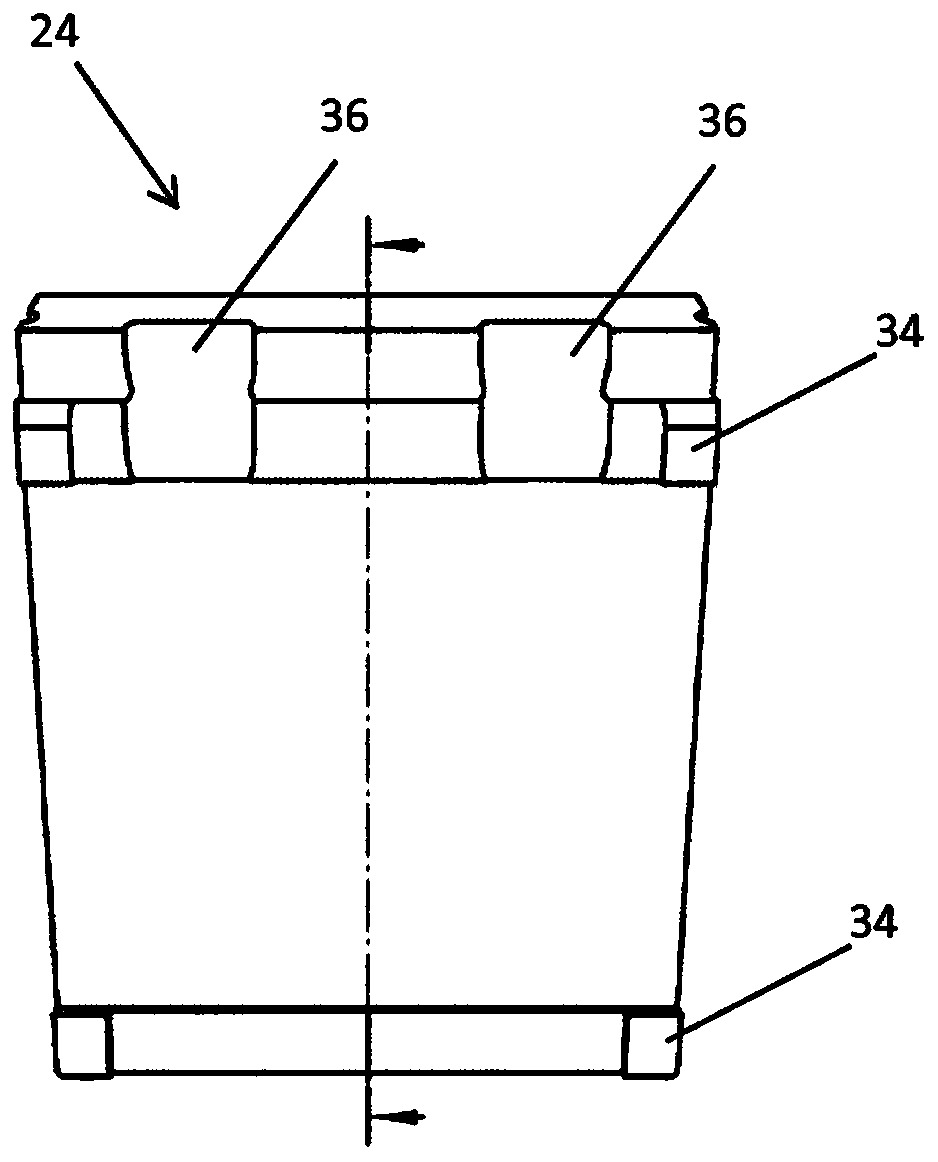 Breaker having a wearing element and method for producing a wearing element of a breaker