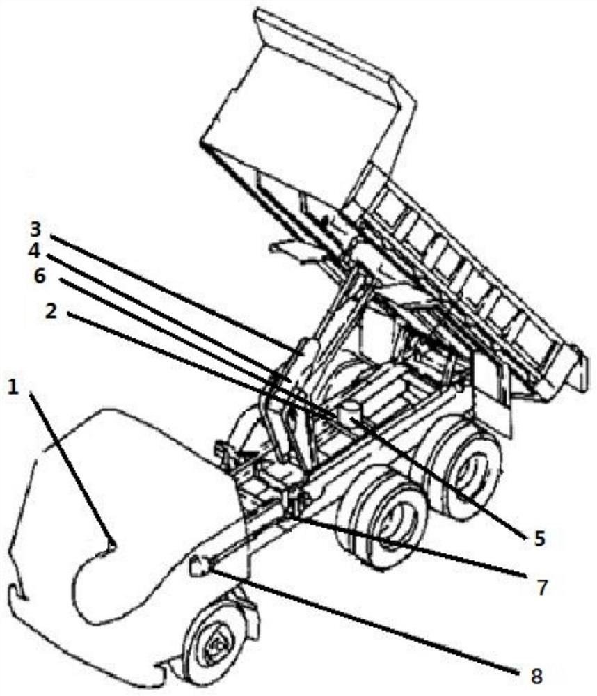 An unmanned mining vehicle lift control system, method and mining vehicle
