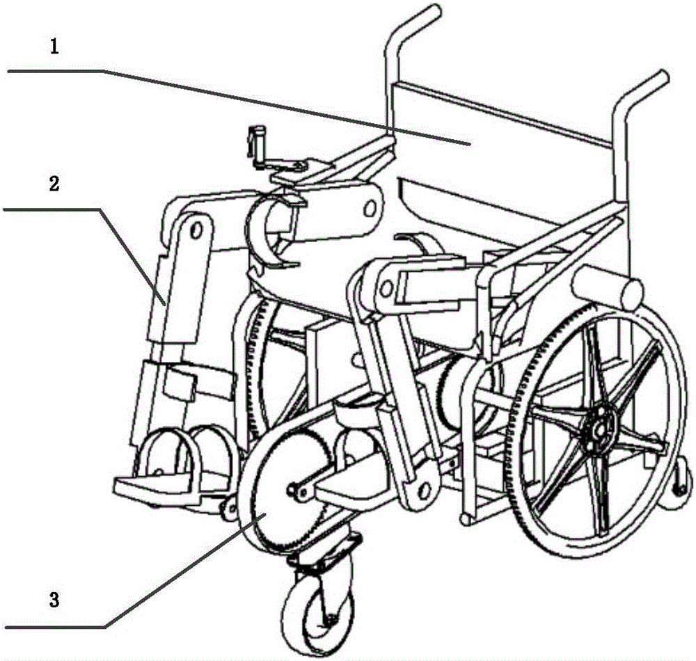 Foot-operated lower limb exoskeleton exercise rehabilitation wheelchair