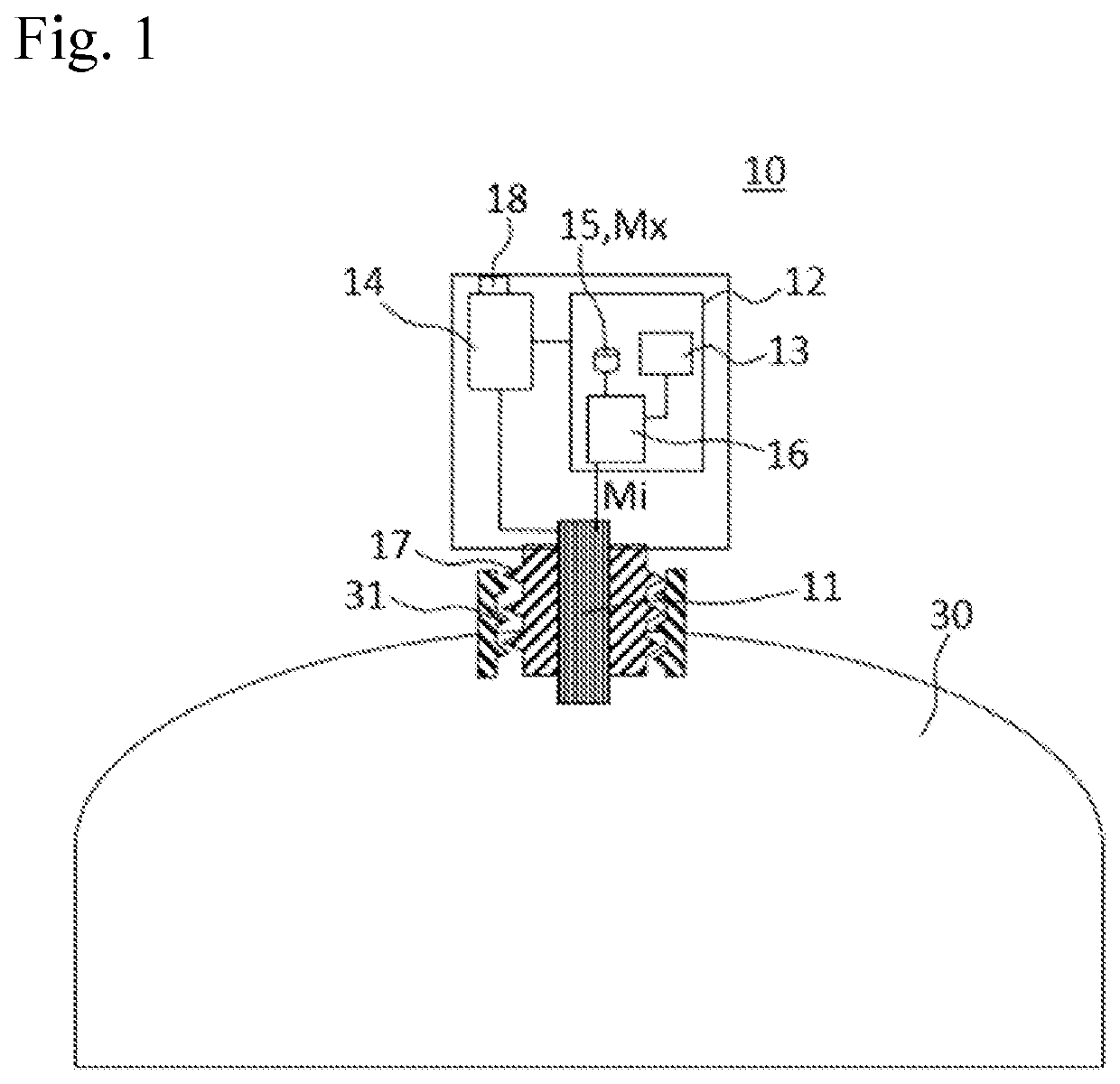 Wireless pressure sensor and associated swimming-pool monitoring device