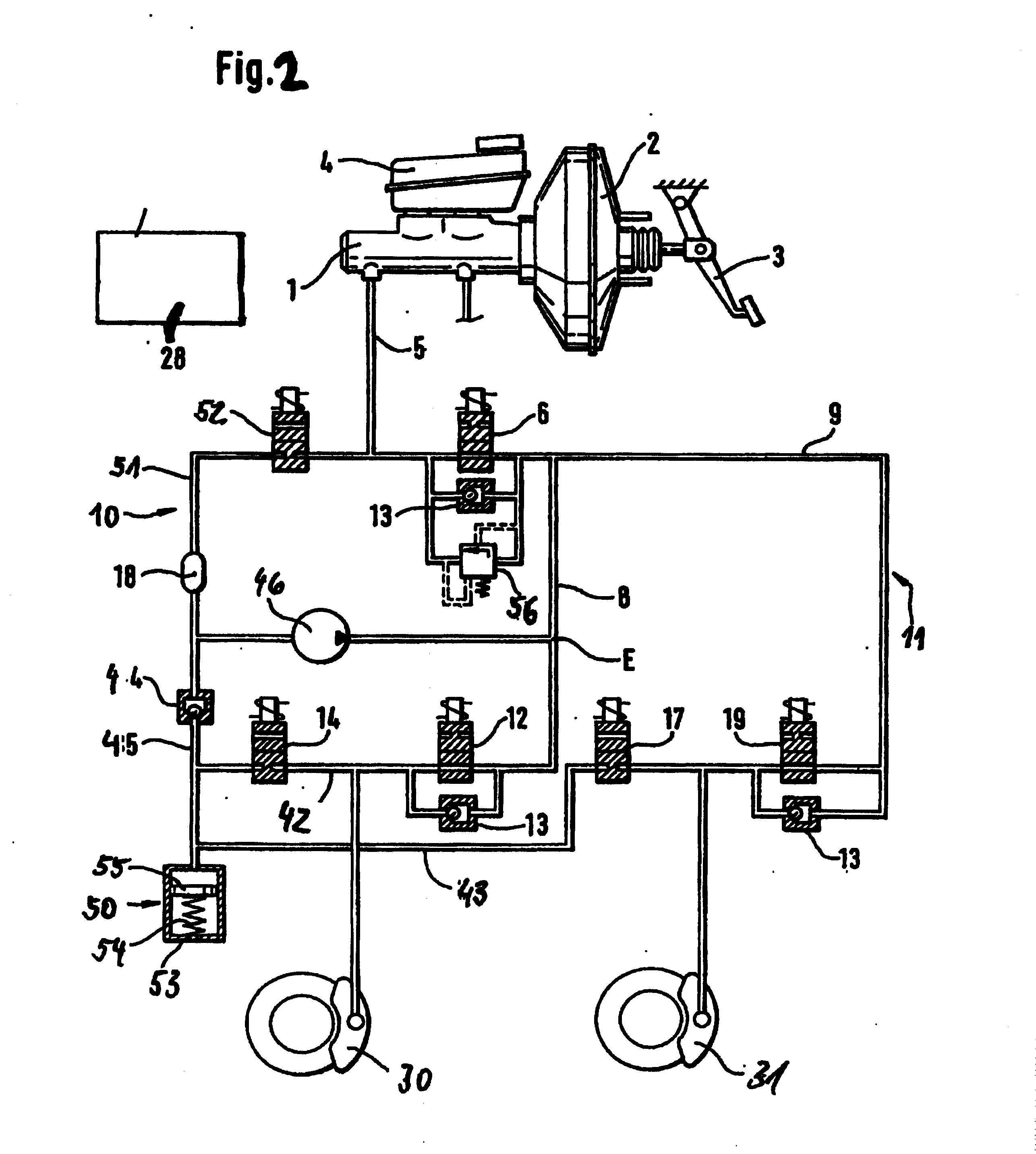 Method and system for stabilizing a car-trailer combination