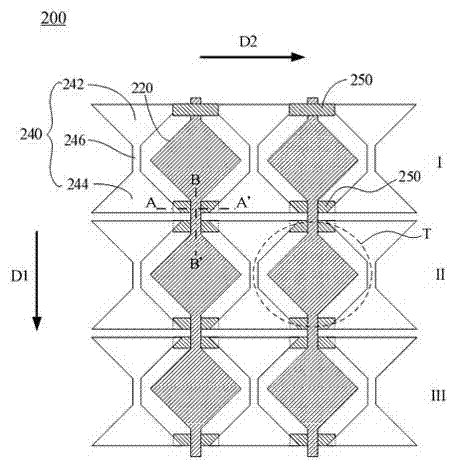 Electrode array of touch panel