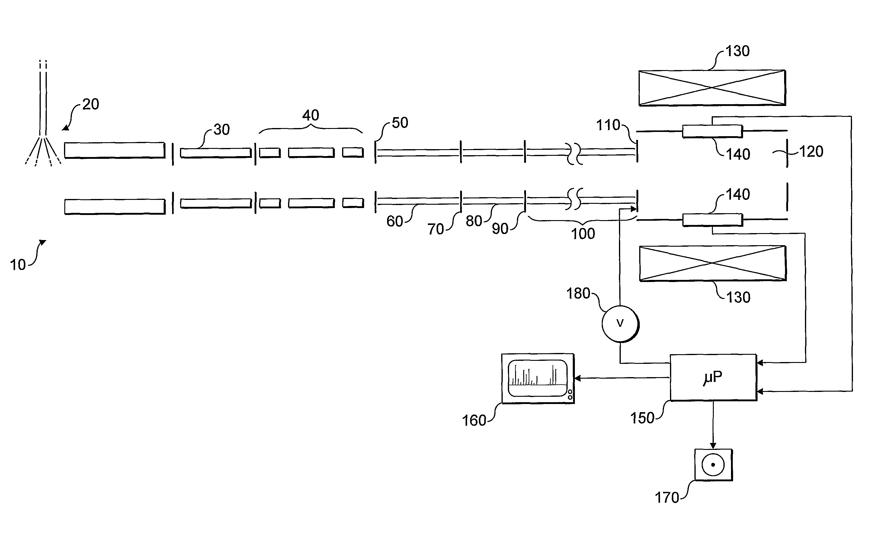 Fourier transform mass spectrometer and method for generating a mass spectrum therefrom