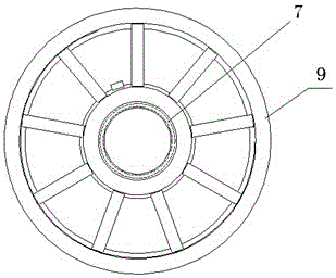 Centrifugation polymerization integrated metal lining nylon wheel and processing method thereof