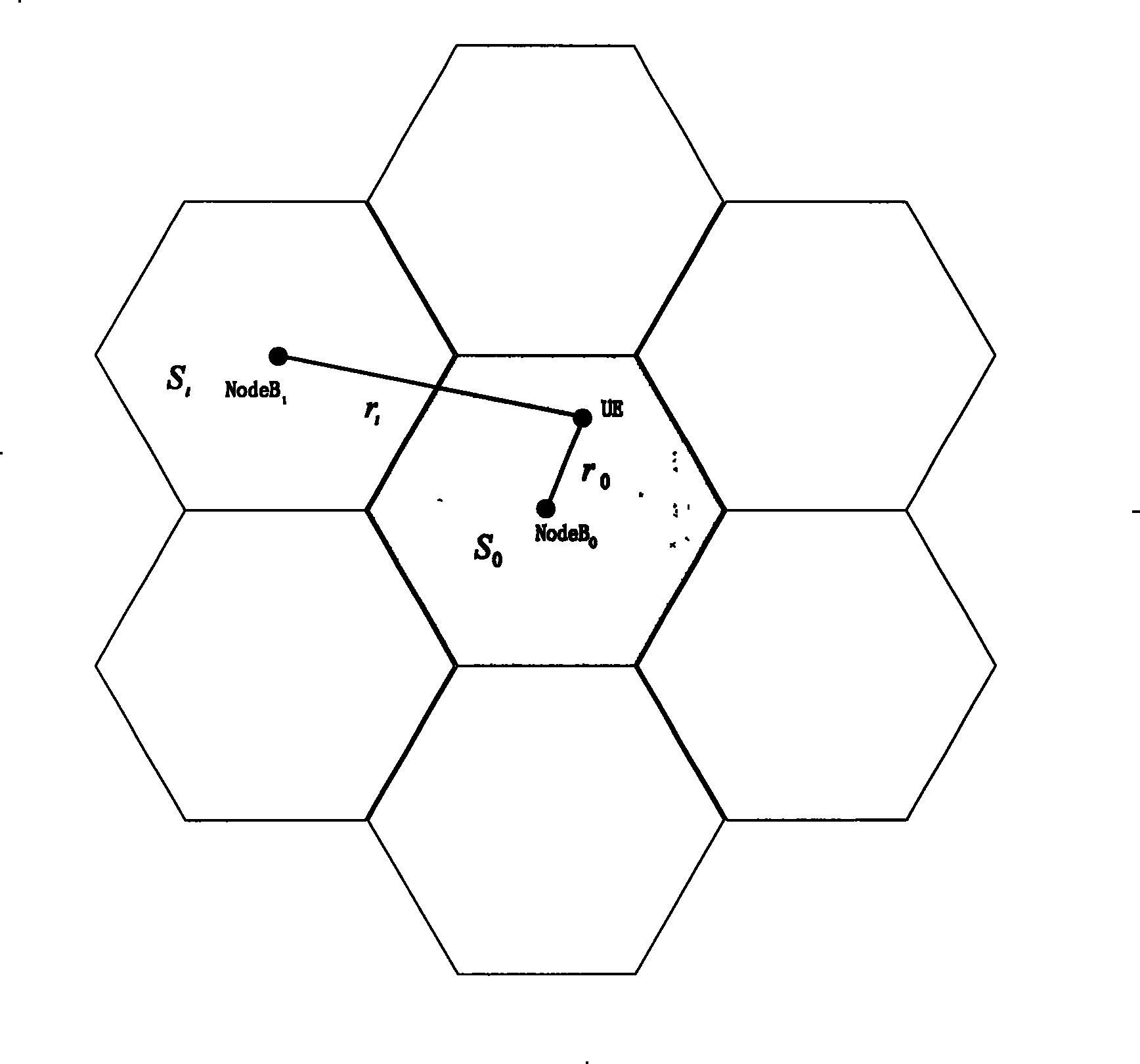 Method for determining down initial transmitting power