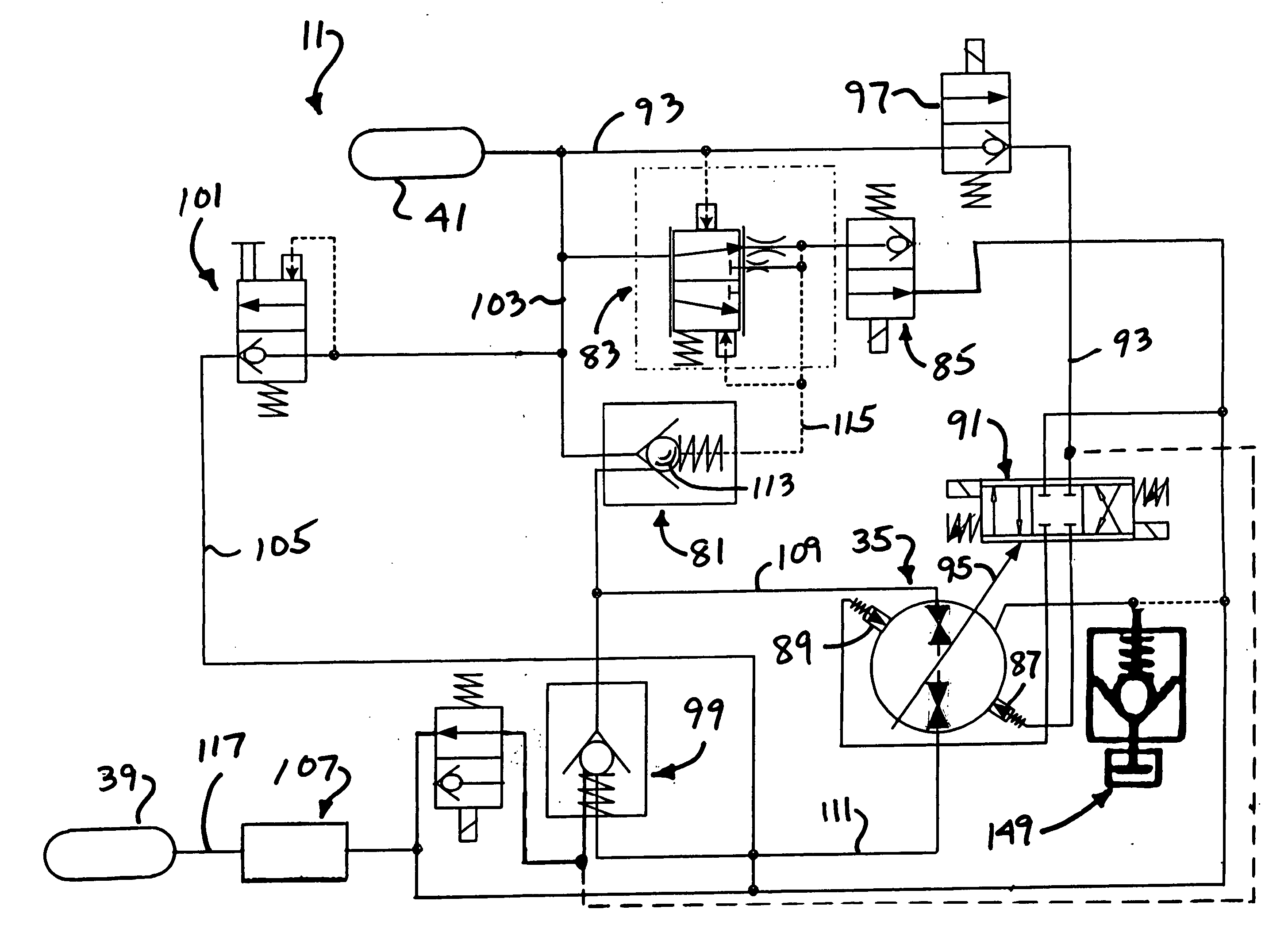 Hydraulic drive system and improved filter sub-system therefor