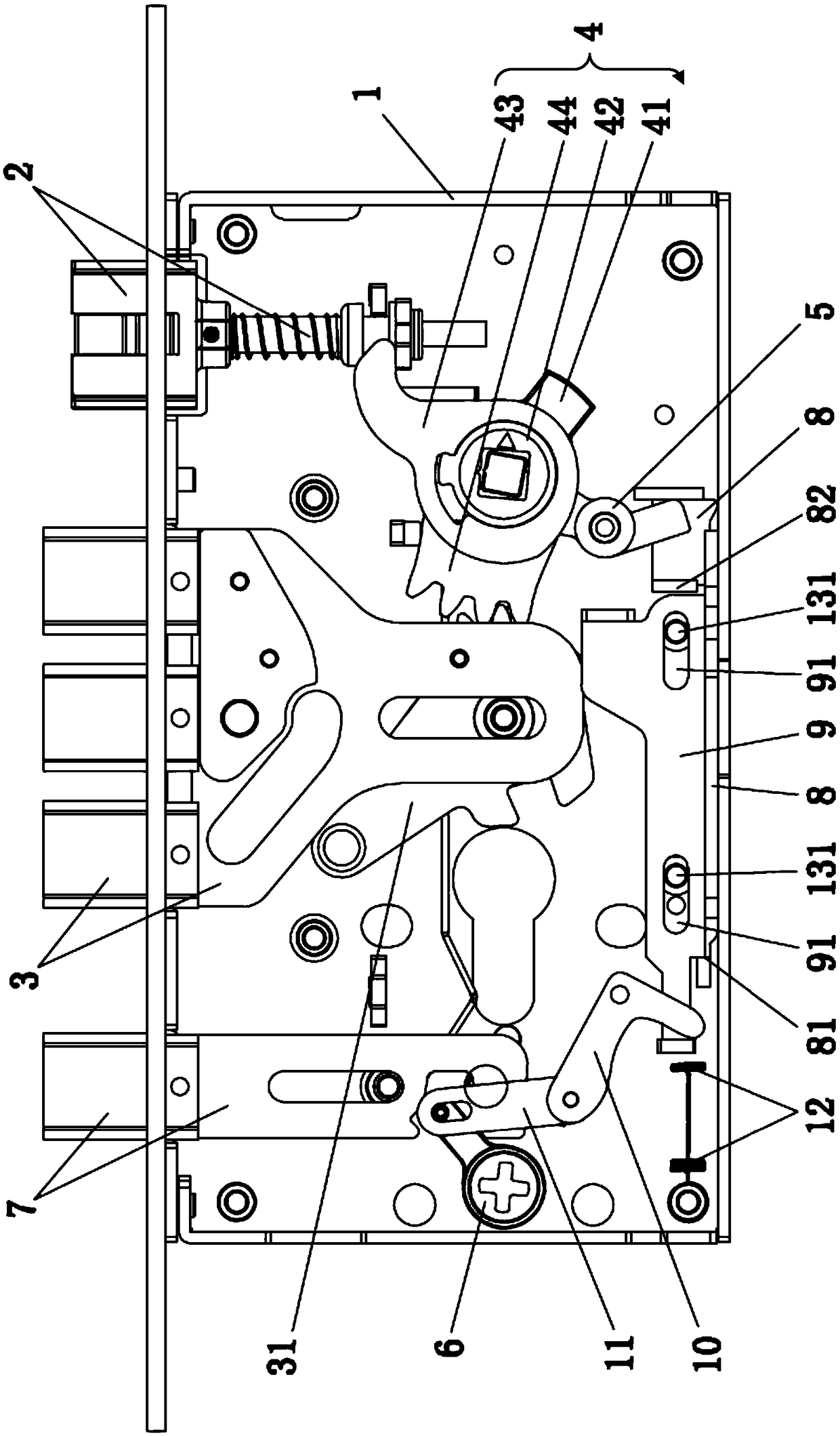 Mortise lock body with escaping function