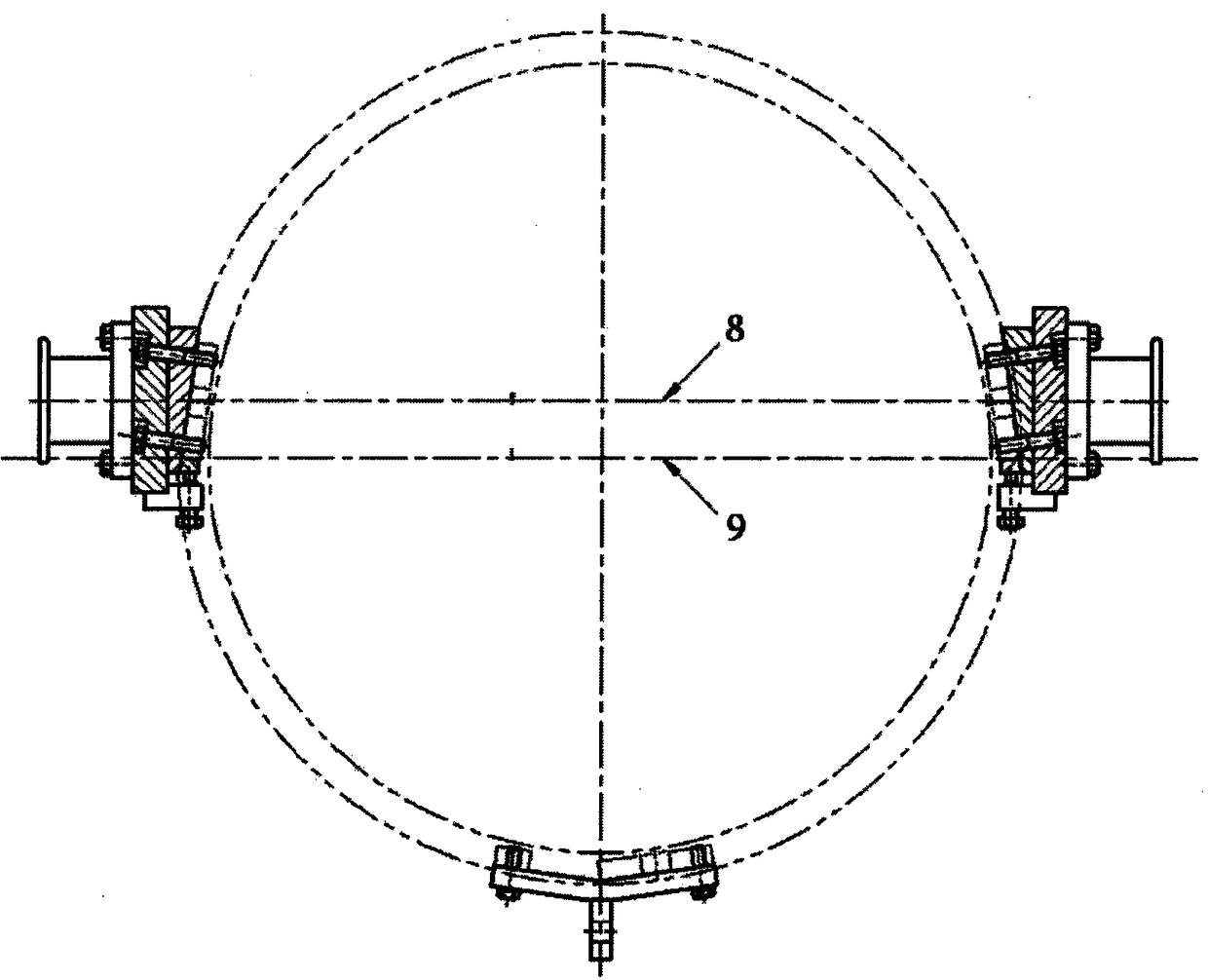 An inner stator hoisting and turning structure