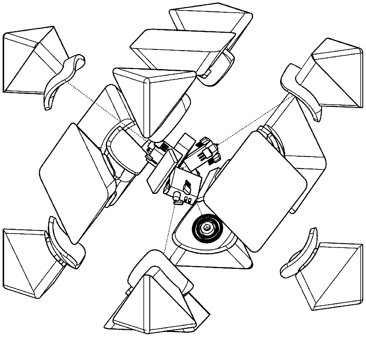 Rechargeable intelligent oblique-turning magic cube and state conversion method