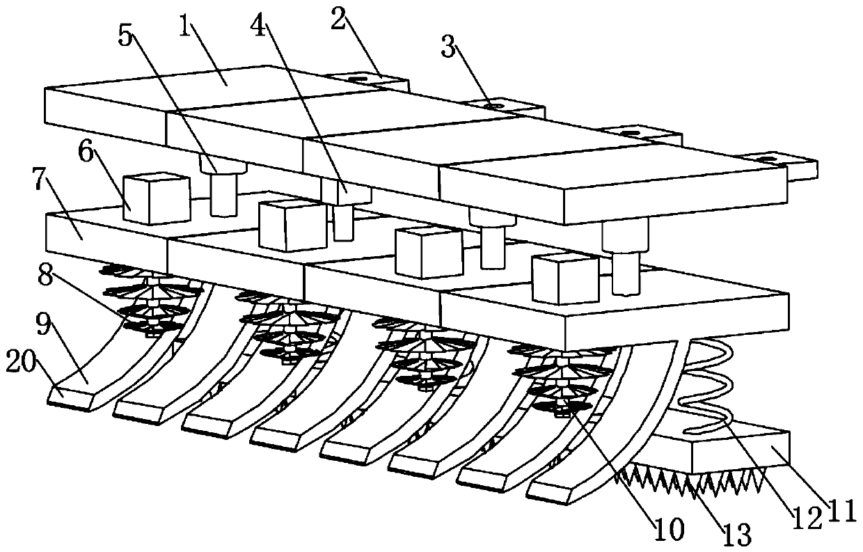 Dragging type soil plowing and leveling device