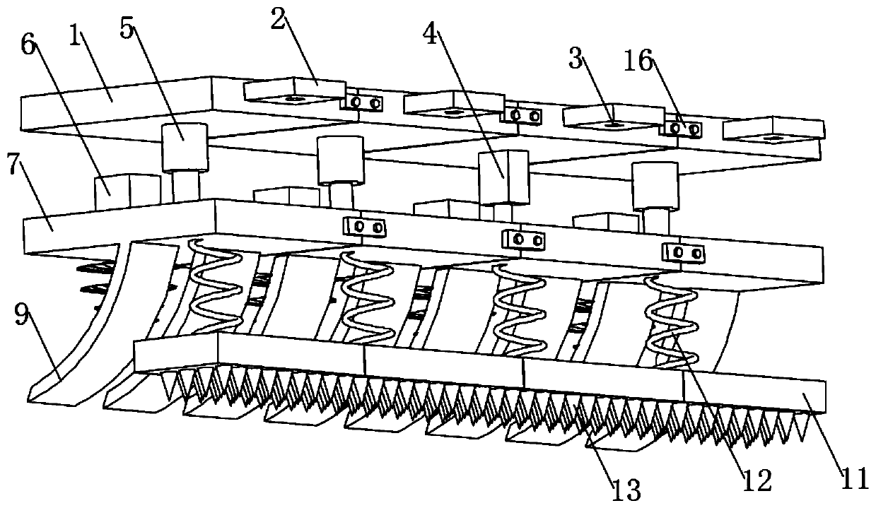 Dragging type soil plowing and leveling device