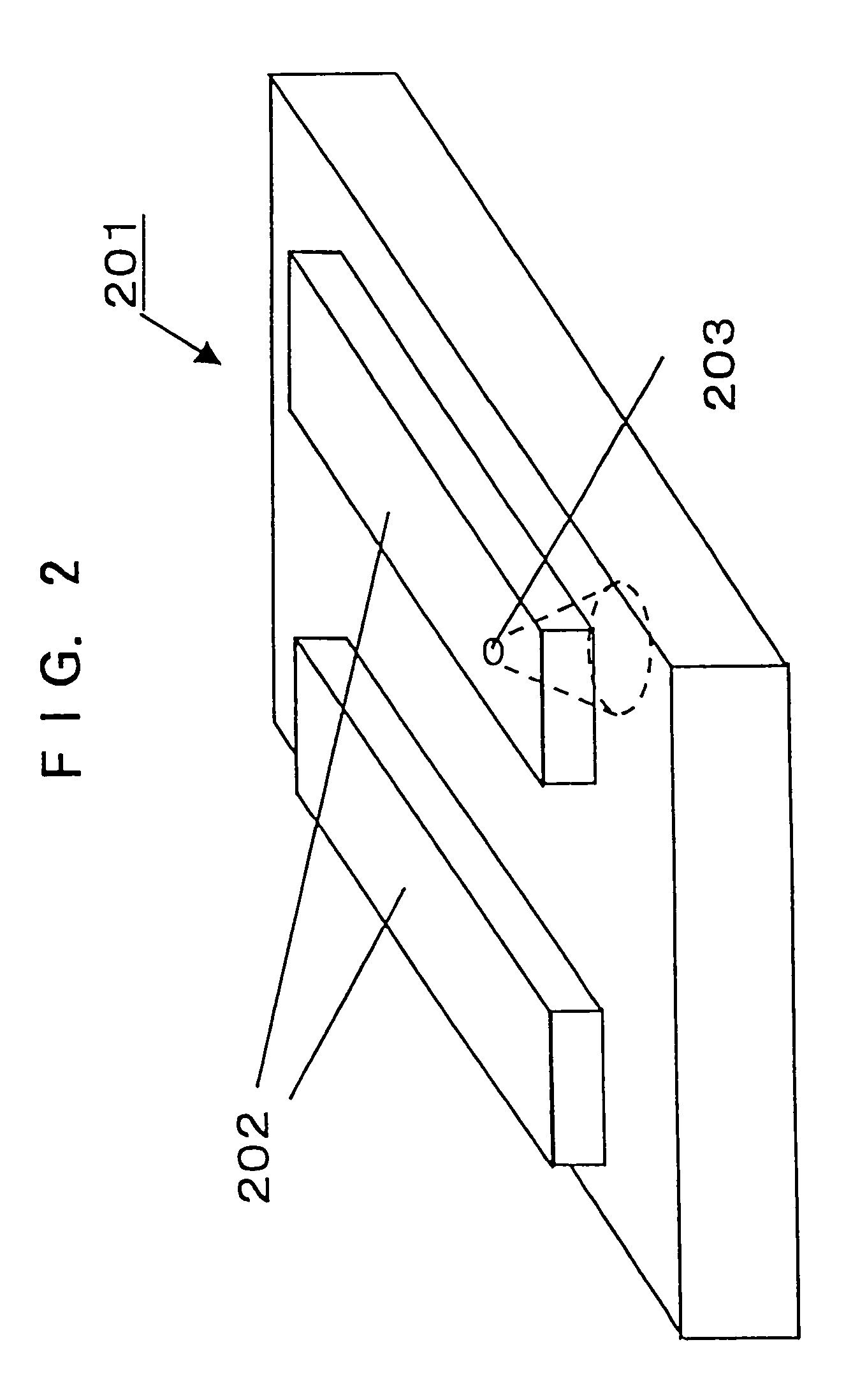 Near-field optical head having tapered hole for guiding light beam