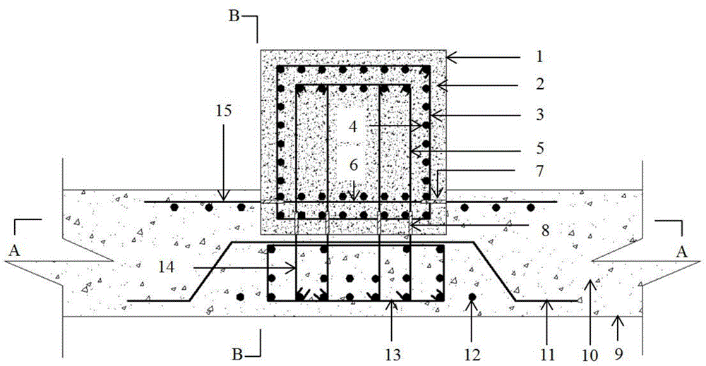 Connecting method of foundation pit precast pile and cast-in-situ superposed lining wall through stirrups