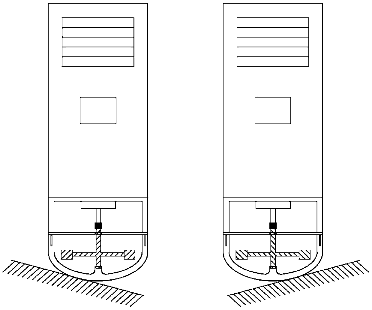 Anti-toppling air conditioner and control method